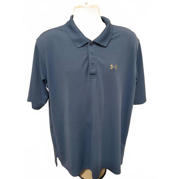 UNDER ARMOUR GOLF‎ POLO MENS SIZE XL BLUE - Picture 1 of 2